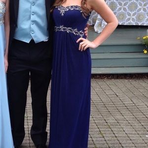 Navy blue prom dress